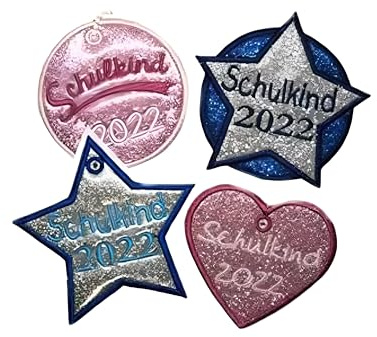 Namensschild Patch Applikation Aufnäher Bügelbild Schultüte Name Wunschname Farbwahl Aufbügler Monogramm gestickt mit Wunschtext Felt Applique Patch