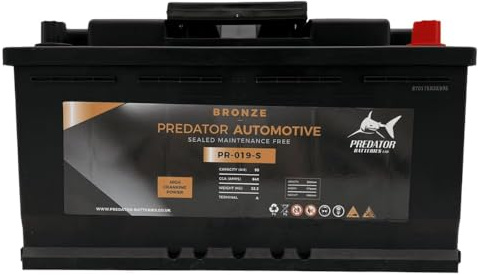 Predator Batteries Bronze 019 Flooded Car Battery | 12V 95Ah 840CCA | Reliable All-Weather Ignition | Heavy Duty Wet Lead Acid Car Batteries | Reliable Automotive Batteries for Cars and Light Vehicles