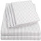 Sweet Home Collection 6 Piece Bed Sheets 1500 Thread Count Deep Pocket Fine Juego de Fundas de Almohada Extra de Microfibra con Bolsillos Profundos, Blanco a Rayas, Plein, 6
