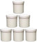 mikken 6 x Leere Cremedose 125 ml Tiegel aus Kunststoff, lebensmittelecht, BPA frei, Made in Germany, 125ml, Weiß