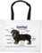 Merchandise for Fans Einkaufstasche - 38 x 42 cm, 8 Liter - Motiv: Dackel/Teckel/Dachshund alternative Anatomie - 01