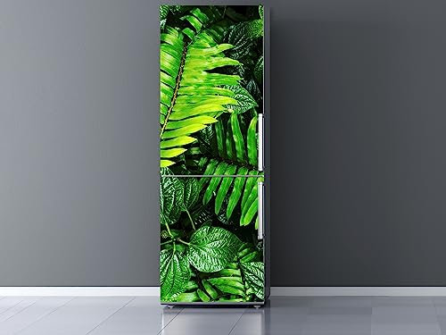 Oedim Vinilo Frigorífico Hojas Verdes 185x60cm | Adhesivo Resistente | Pegatinas de Nevera Económicas y Elegantes | Vinilo Nevera