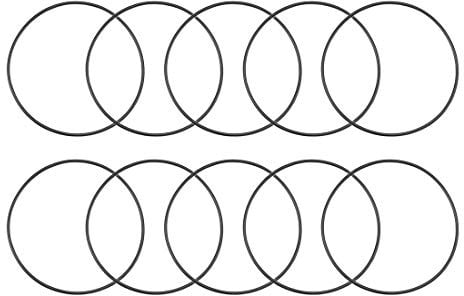 Sourcing Map O-Ringe aus Nitrilkautschuk, 43 mm - 79 mm Innendurchmesser, 1,5 mm Breite, runde Dichtung, 10 Stück