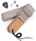 longteam Einfacher Gitarrengurt aus Leinen und Leder, Verstellbare Länge, Langlebig, für E-Gitarre, Bass mit Nägel, Seil, Plektren (Braun)