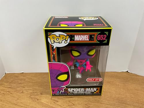 Funko POP! Marvel: Blacklight Spider-Man Vinyl Figure Exclusive Black Light Edition Spiderman - Pop Only
