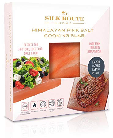 Silk Route Spice Company Himalaya Rosa Salzplatte zum Braten, Grillen, Anbraten, Aushärten oder Präsentieren - 21 cm x 21 cm x 4 cm