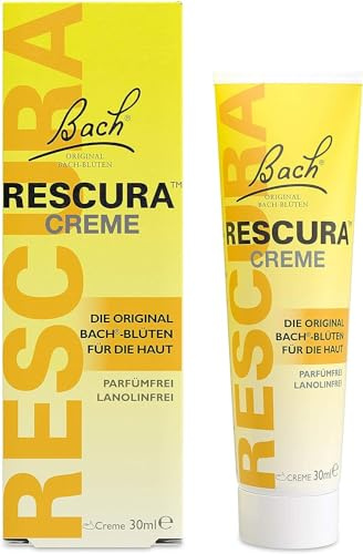 Original Bach RESCURA Creme: (ehemals Rescue) Bachblüten-Mischung + Crab Apple, Feuchtigkeitspflege Hände, Haut und Gesicht, 30g