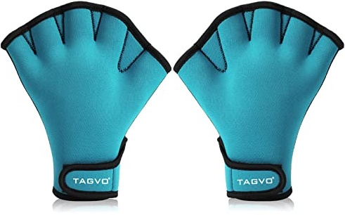 TAGVO Guantes acuáticos para ayudar a la resistencia de la parte superior del cuerpo, guantes de natación bien cosidos, sin decoloración, tamaños para hombres, mujeres, adultos, niños, entrenamiento