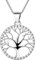 Yaneno Tree of Life Necklace 925 Sterling Silver Family Tree Pendant Necklace for Women (White)