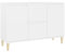 vidaXL Sideboard 2 Schubladen 2 Türen Kommode Anrichte Schrank Mehrzweckschrank Beistellschrank Standschrank Weiß 101x35x70cm Holzwerkstoff