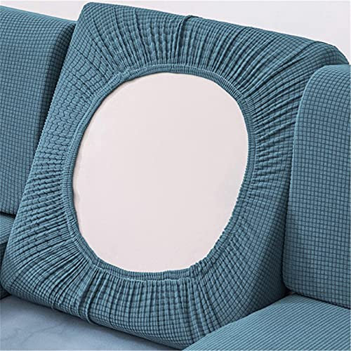 YSLLIOM Sofa Sitzkissenbezug, Stretch Sitzkissenschutz, Elastischer Kissenbezüge, Husse Überzug Bezug Für Sofa Sitzkissen, Couch (2-Sitzer,Blau)