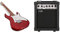 Ibanez GIO Series GRX40-CA - Full Size Electric Guitar - Candy Apple & 3rd Avenue 10W Guitar Amplifier with Headphone Output, Overdrive Switch, Tone Control – Portable Compact Practice Amp – Black
