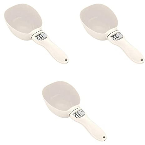 POPETPOP 3pcs Electronic Scale Kitchen Electronic Measuring Spoon Portable Cup Kitchen Measuring Spoon Digital Measuring Digital Spoon Scale Kitchen Household White Digital Scale