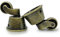 LEPEVNEY Swivel Caster Wheels Cup Type Solid Brass Castor for High Load Capacity Furniture, Universal Wheel Castors for Armchairs, Sofas, Beds, Antique Polished,φ1.77 / 45mm, Bronze 2 PCS