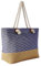 DonDon sac de plage hydrofuge avec fermeture à glissière - Bleu rayé