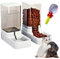 Dispensador Automático de Comida y Agua para Gatos y Perros | Pack 2 en 1 Comedero + Bebedero 3.8L | Incluye Pala | Antideslizante | Sin BPA | Ideal Mascotas Pequeñas y Grandes