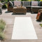 Teppich-Traum Moderner Outdoor Teppich wetterfest Terrasse Balkon Läufer Boho-Style hochwertig pflegeleicht Creme 80 x 150 cm
