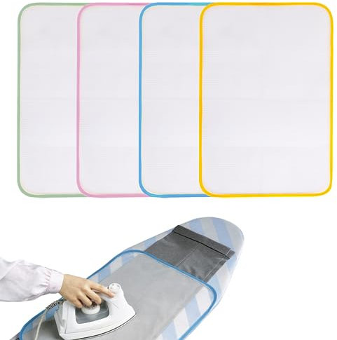 4 Pcs Heat-Resistant Mesh Ironing Cloth Scorch Mesh Ironing Clothes Protector Perfect Household Tool Safe for all Fabric Types can Withstand High Temperatures Shareable with Neighbours and Friends