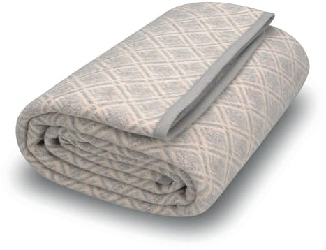 ACUSHLA Decke aus Merinowolle, weich, warm, dick, waschbar, großes Bett, Couch, Camping, Outdoor, Reisen, Überwurf, Decke, für jedes Wetter, kariert, grau, 79 x 63 cm