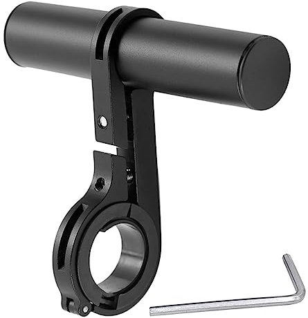 Mesee Estensione del Manubrio per Bicicletta, Bici Prolunga Staffa Supporto per Manubrio in Lega di Alluminio Estensione Manubrio per Montaggio Torcia Telefono sulla Bici - Nero