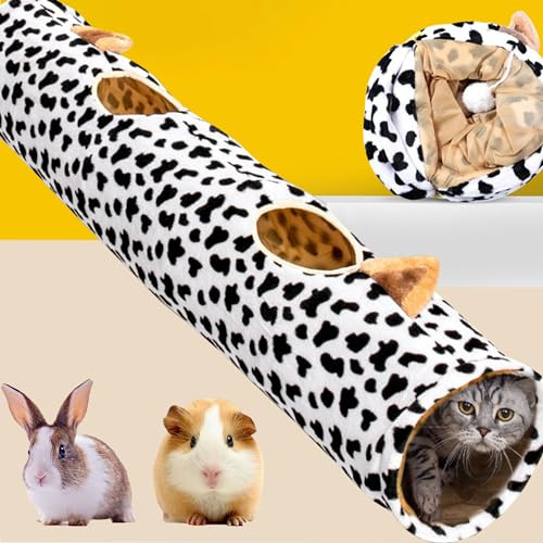 MZSX Katzentunnel, Katzenspielzeug , Schön Faltbar Katzentunnel Katzenspielzeug mit Ball Rascheltunnel für Katzen Welphln Kaninchenoder Kleintiere , Pop-Up-Labyrinthhaus, 120 cm