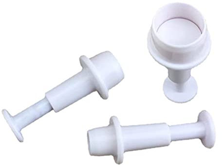 BAYORE Lot de 3 emporte-pièces ronds en plastique pour gâteaux et gâteaux