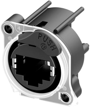 Neutrik etherCON Halo Einbaubuchse NE8FAH-LR-DAE Buchse, Einbau Schwarz 1 St.