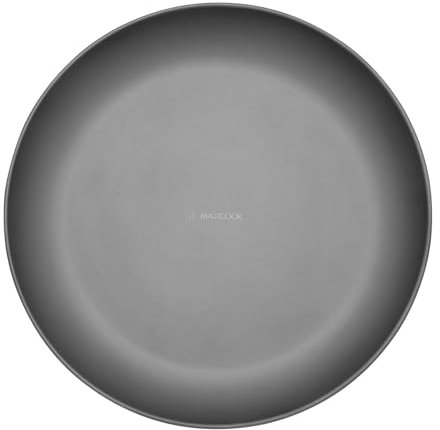 MAXCOOK Pure Titanium Plate 19.5cm Outdoor Camping Tableware Dish, Midium Reuseable Ultralight Dinner Plate