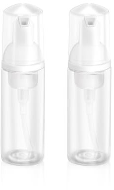 Zuihug Lot de 2 flacons à pompe à mousse en plastique de 60 ml, flacon vide pour savon pour les mains, shampooing (60 ml)