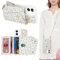 Lipvina Hülle für iPhone 12 Mini Hülle mit Band Kartenhalter handyhülle Hülle für iPhone 12 Mini mit Reißverschluss Band Ring Ständer Case für Frauen - Weiße Leoparden