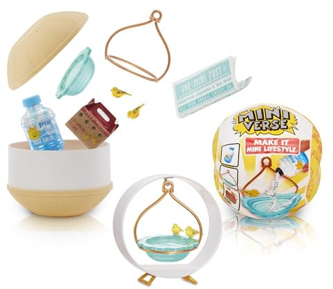 MGA's Miniverse Make It Mini Lifestyle Home Series 1 Collectibles, Mystery Blind Packaging, DIY Crafts, Resin Play, Replica Items, Mini Plants, Birdhouses, Bouquets Collectors, 8+