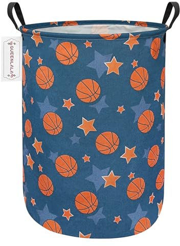QUEENLALA Großer Aufbewahrungskorb, Wäschekorb, Badezimmer, Heimdekoration, faltbarer runder Aufbewahrungskorb für Jungen und Mädchen, Kisten und Kleidung