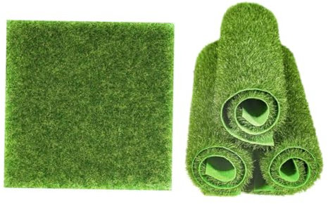 KONTONTY Künstliche Rasenmatte Grün Simulierte Kunstrasen-pad Quadratisches Kunstrasen-wandpaneele Einfache Installation Für Heimwerkerarbeiten