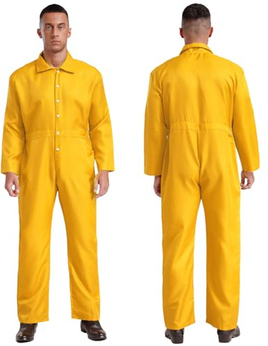 Aislor Herren Arbeitsoverall Langarm Bodysuit Jumpsuit Overall Arbeitsanzug Schutzanzug Arbeitskleidung Ganzanzug Schutzkleidung