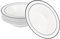 MATANA 25 Cuencos de Plástico Blanco con Borde Negro, 360ml - Cuencos Sopa, Platos Hondos para Bodas, Cumpleaños, Barbacoas, Fiestas - Resistentes y Reutilizables