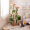 GYMAX Cactus Cat Tree, 160cm Tall Cat Tower with Sisal Scratching Posts, 2 Perches, 2 Cat Condos, Hammock, 2 Balls, Ramp, Washable Cushions, Green Cute Cat Tree Tower for Indoor Cats
