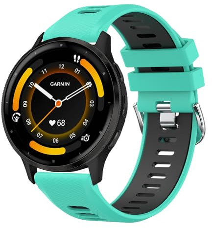 AK für Garmin Venu 3 Armband/Garmin Venu 2 Armband/Garmin Forerunner 255 265 Armband Herren Damen, 22mm Quick Release Silikon Uhrenarmband Sport Ersatzarmbänder für Garmin Vivoactive 4 Armband