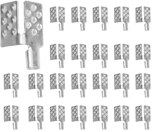Xuzxinze 80Pcs Carbon Thermal Film Clamp Connector, Warm Floor Copper Plated Silver Clip Accessories, Floor Heating Film Clamp