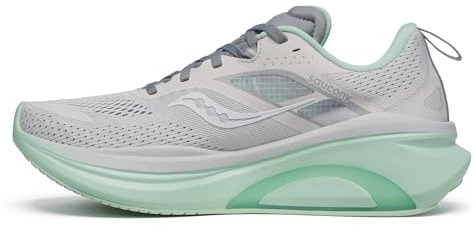 Saucony Women's Omni 22 Running Shoes, Fog/Jade, 8.5 Wide