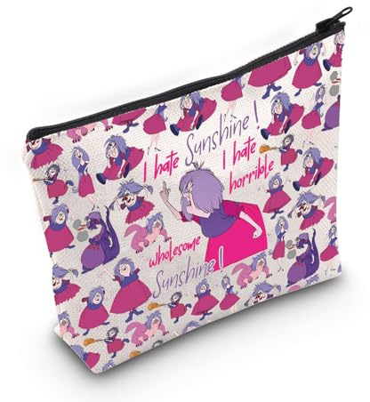 LEVLO Kosmetiktasche mit Aufschrift Madam Mim, Motiv: Schwert, Stein, Film-Fans, Geschenk I Hate Sunshine I Hate Horrible Whole Some Sunshine, Make-up-Tasche mit Reißverschluss für Frauen und