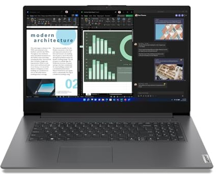 Lenovo V V17 Intel® Core™ i5 i5-13420H Laptop 43.9 cm (17.3) Full HD 8 GB DDR4-SDRAM 256 GB SSD Wi-Fi 6 (802.11ax) Windows 11 Pro Grey
