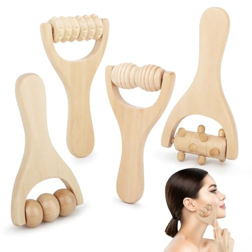4 Pièces Rouleaux de Massage des Mains, Rouleau de des Pieds, Outils de Massage Manuel, Outil de pour le dos, les jambes, le cou, les épaules