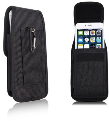 XENQITO 1 Stück Handy Gürteltasche Gürtel Tasche Handytasche Handyhalterung Halterung universal Handytasche Gürtel für Samsung Galaxy S24 Ultra 5G A55 A35 A25, iPhone 15 14 13 12 11 Pro Max, Black(XL)