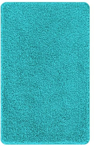 vidaXL Anti-Rutsch Badematten-Set 3 pcs Türkis 50 x 50 cm PP, Badkomfort, modernes rutschfestes Badematten-Set, strapazierfähige Teppiche, waschbare Accessoires