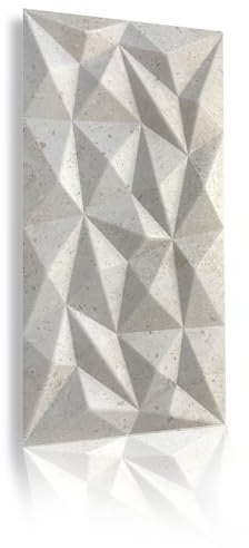 3D Paneele Polystyrol XPS Styropor – Moderne Weiße Betonlook Wandverkleidung & Deckenpaneele – Wandpaneelen Leicht Flexibel 100 cm x 50cm / 18m² - 36 Stück (Weiße Beton 120 03)