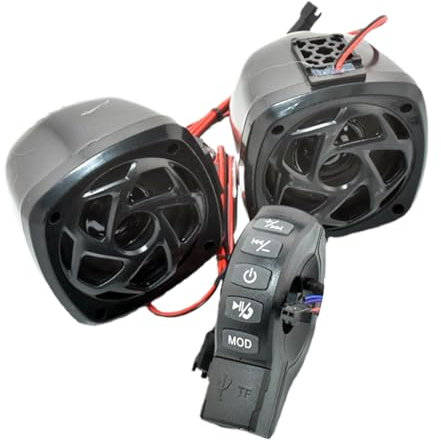 Genérico Altavoz para Motocicleta,de Altavoces con Amplificador para Motos y Vehículos - Accesorios de Conducción Versátiles y Potentes para Adultos y Adolescentes – Disfruta Música en Carretera