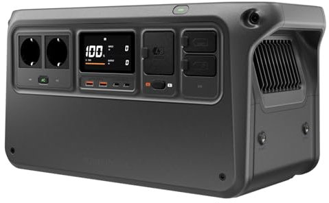 Estación de energía portátil DJI Power 1000 V2, Batería LFP de 1024 WH, Salida de 2600 W, Recarga del 0% al 80% en 37 Minutos, Generador eléctrico para el hogar, Autocaravanas, Sin conexión a la Red
