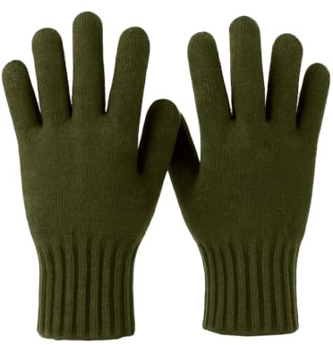 CLASSE77 - Guanti invernali in maglia in puro cachemire da uomo - Artigianali - Made in Italy