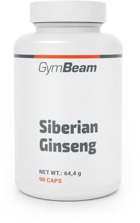 GymBeam Sibirischer Ginseng-Extrakt - Taiga Wurzel Eleutherococcus Senticosus, standardisiert auf 1,2% Eleutheroside, Siberian Ginseng für Vegetarier & Veganer, 500mg, 90 Kapseln