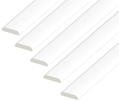 UPVC Plastic Trim 25mm x 1m x 5 Pack - White Architrave D Mould and Window Finishing Trim
